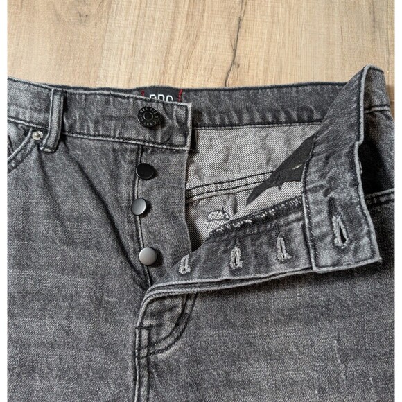 BDG Urban Outfitters Black Slim Straight Size 28 Washed Denim Ripped Jeans Women - Picture 4 of 11